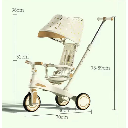 5-in-1 Kids Tricycle/Trike/Balancing Bike with Seat Reclinable